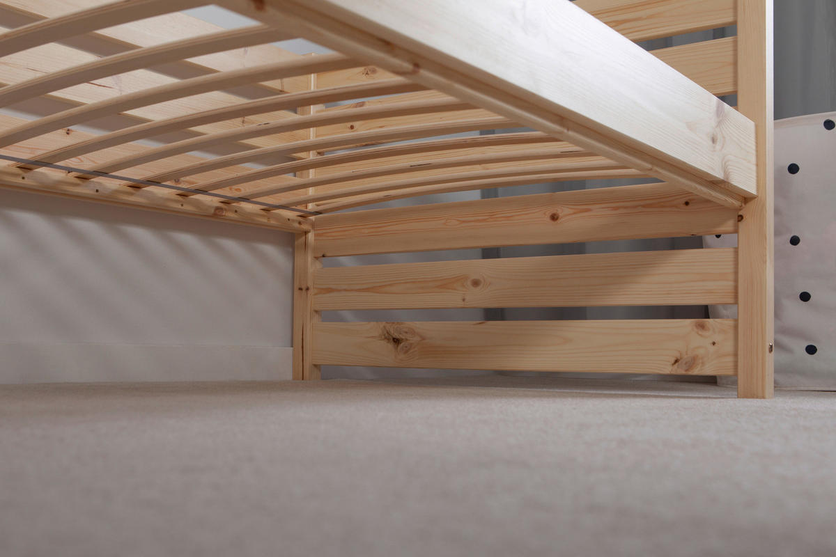 STAURAUMBETT 90/200 cm  in Naturfarben  - Naturfarben, MODERN, Holz (90/200cm) - MID.YOU