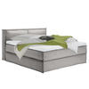 BOXSPRINGBETT 180/200 cm  in Hellgrau  - Hellgrau/Schwarz, Design, Textil (180/200cm) - home24