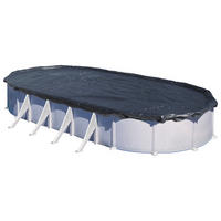 POOLABDECKPLANE 410/610 cm  - Schwarz, KONVENTIONELL, Kunststoff (410/610cm) - Gre