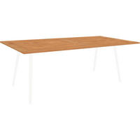 GARTENTISCH 220/100/75 cm  - Weiß/Teakfarben, MODERN, Holz/Metall (220/100/75cm) - Stern