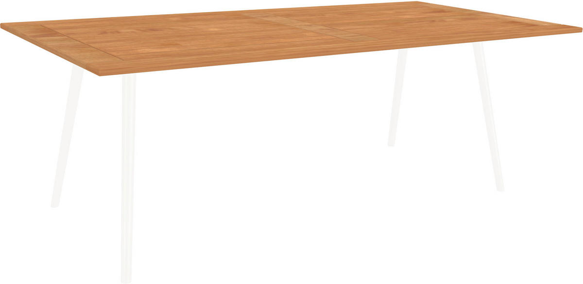 GARTENTISCH 220/100/75 cm  - Weiß/Teakfarben, MODERN, Holz/Metall (220/100/75cm) - Stern