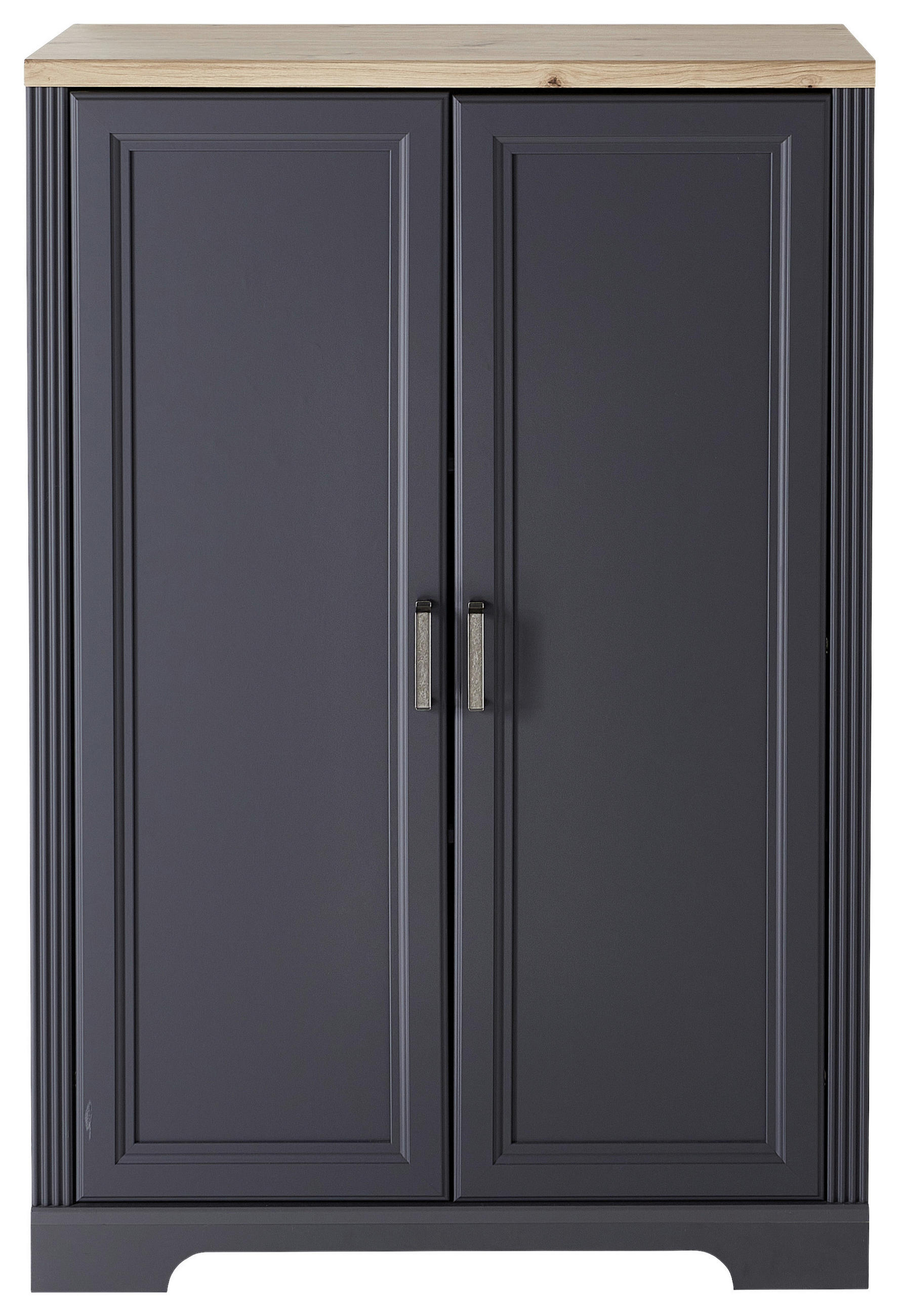 KOMMODE , 86/127/38 cm,  - Titanfarben/Graphitfarben, KONVENTIONELL, Holzwerkstoff/Metall (86/127/38cm) - Carryhome