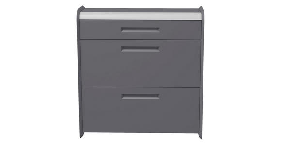 GARDEROBE 205/185/36 cm  - Anthrazit/Alufarben, Design, Holzwerkstoff/Metall (205/185/36cm) - Dieter Knoll