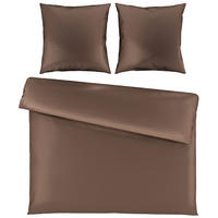 BETTWÄSCHE 3-teilig NIGIRI Satin 200/200 cm  - Cappuccino, Basics, Textil (200/200cm) - Bio:Vio