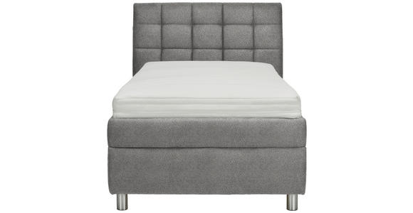 POLSTERBETT Matratze, Lattenrost Hellgrau 100/200 cm  - Silberfarben/Hellgrau, KONVENTIONELL, Holz/Textil (100/200cm) - Esposa