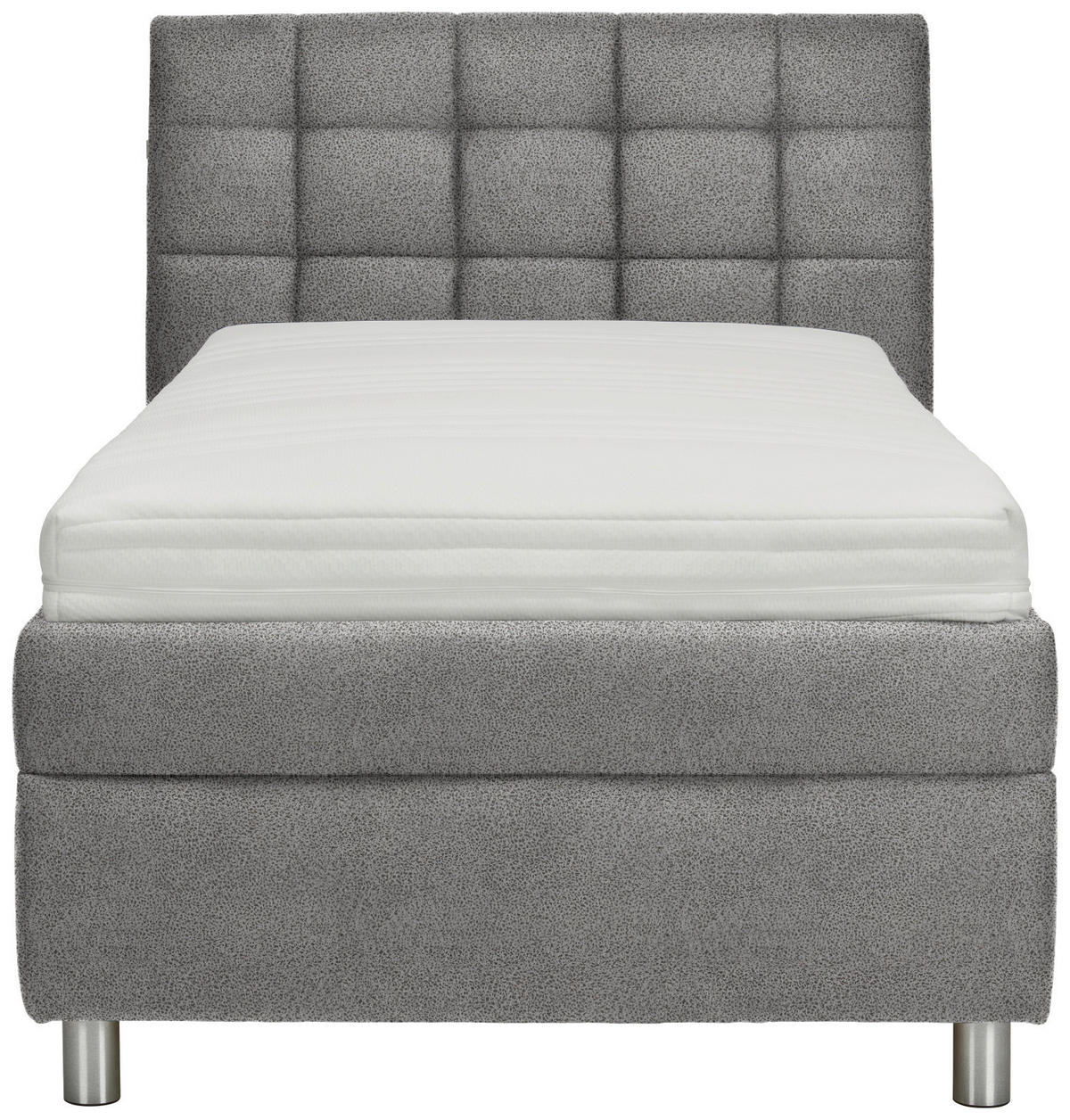 POLSTERBETT 120/200 cm  in Hellgrau  - Weiss/Silberfarben, Konventionell, Holz/Textil (120/200cm) - Esposa