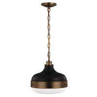 HÄNGELEUCHTE 33/48.3 cm    - Messingfarben/Schwarz, Konventionell, Glas/Metall (33/48.3cm) - Elstead Lighting