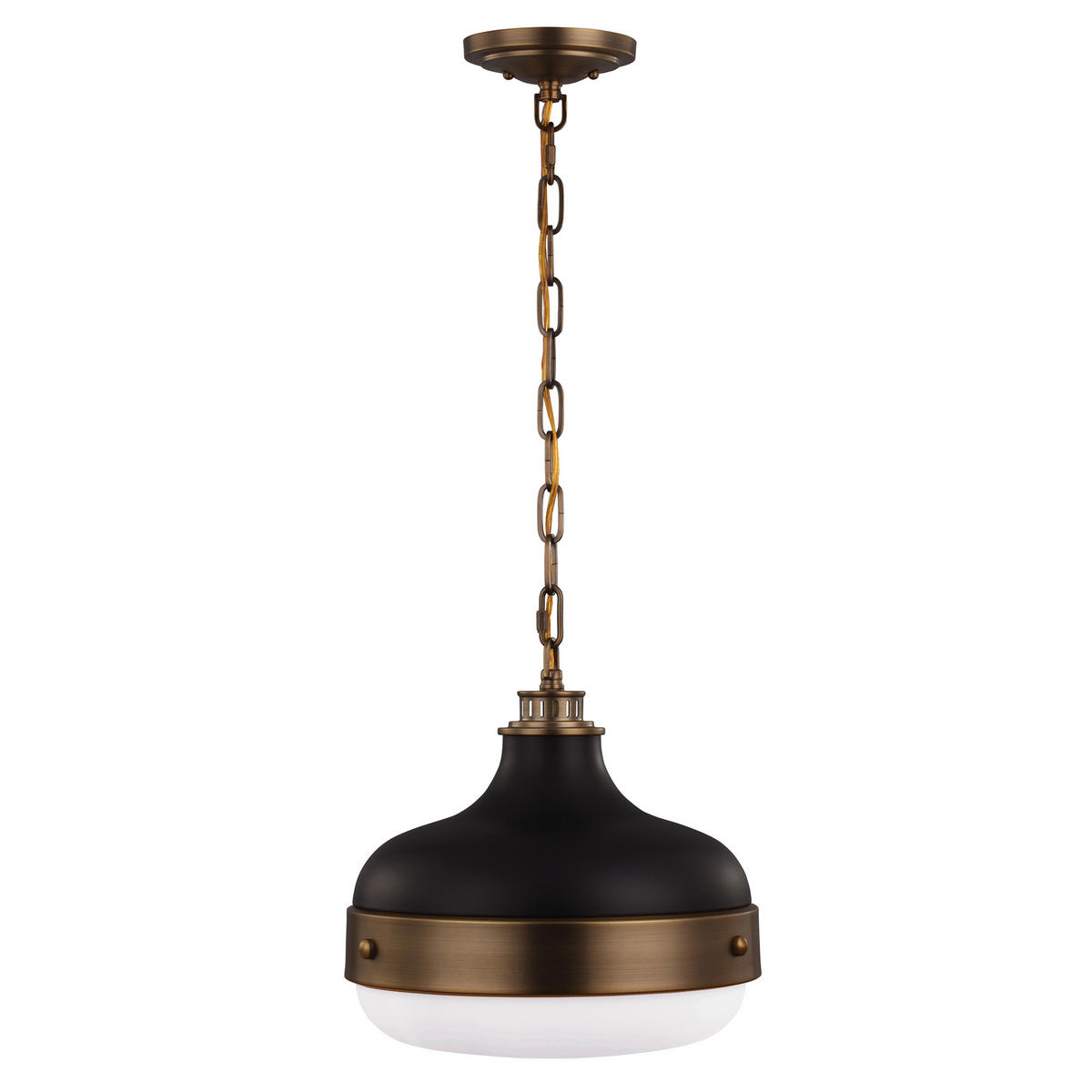 HÄNGELEUCHTE 33/48.3 cm    - Messingfarben/Schwarz, Konventionell, Glas/Metall (33/48.3cm) - Elstead Lighting