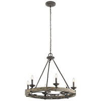 KRONLEUCHTER Elstead Taulbee 72.2/74.1 cm   - Zinkfarben, ROMANTIK / LANDHAUS, Holz (72.2/74.1cm) - Elstead Lighting