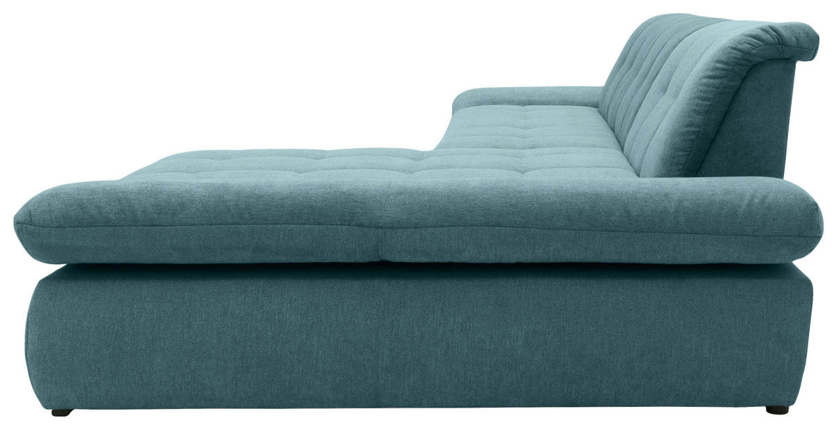 ECKSOFA MORIC - Chromfarben/Petrol, KONVENTIONELL, Textil/Metall (300/172cm) - MID.YOU