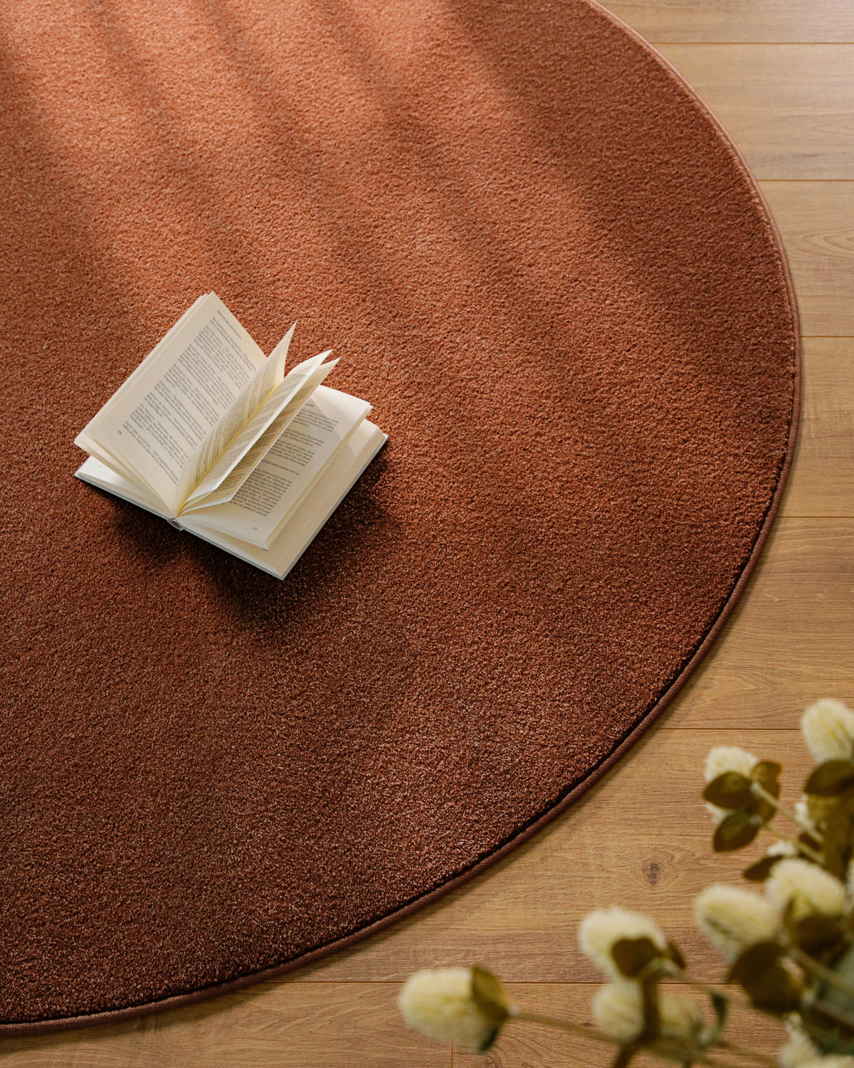 WEBTEPPICH  Wohnzimmer 120 cm Esprit Terracotta rund  - Terracotta, Basics, Textil (120cm) - Esprit