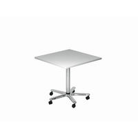 STEHTISCH 80/80/72-114 cm  - Chromfarben/Grau, KONVENTIONELL, Holzwerkstoff/Metall (80/80/72-114cm) - Venda