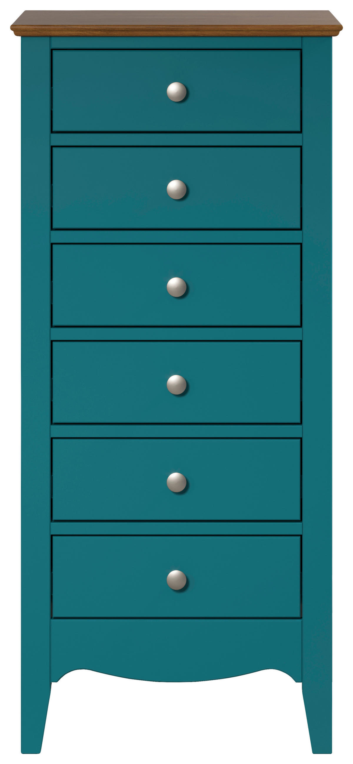 KOMMODE  in 50/110/42 cm  - Blau/Dunkelbraun, LIFESTYLE, Holz/Holzwerkstoff (50/110/42cm)