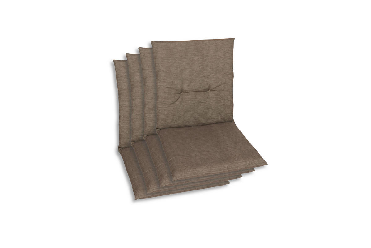 SESSELAUFLAGENSET Uni  - Taupe, Basics, Textil (48/5/98cm)