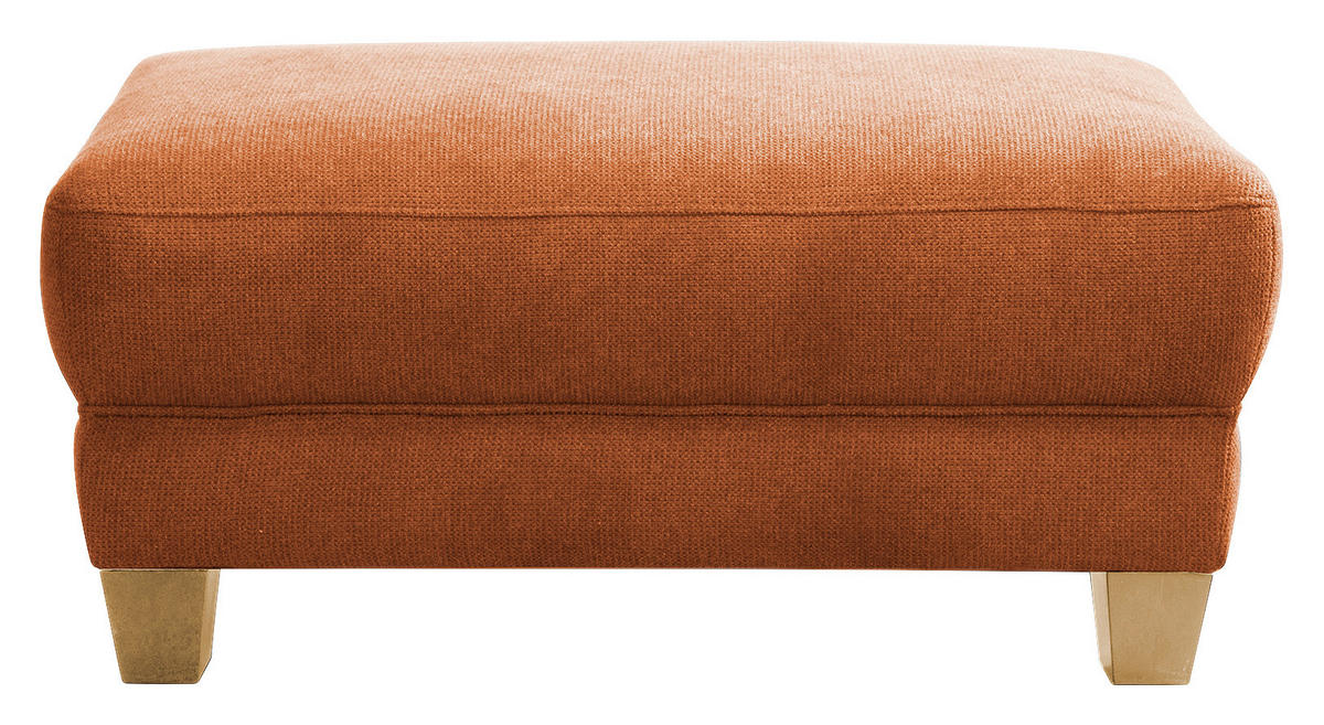 HOCKER Flachgewebe Terracotta  - Terracotta/Naturfarben, KONVENTIONELL, Holz/Textil (101/45/66cm) - Sit & More