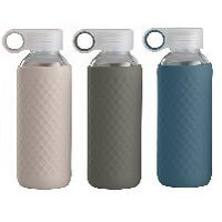 VATTENFLASKA 0.45 l  - beige/grön, Basics, glas/plast (450ml) - Best Price