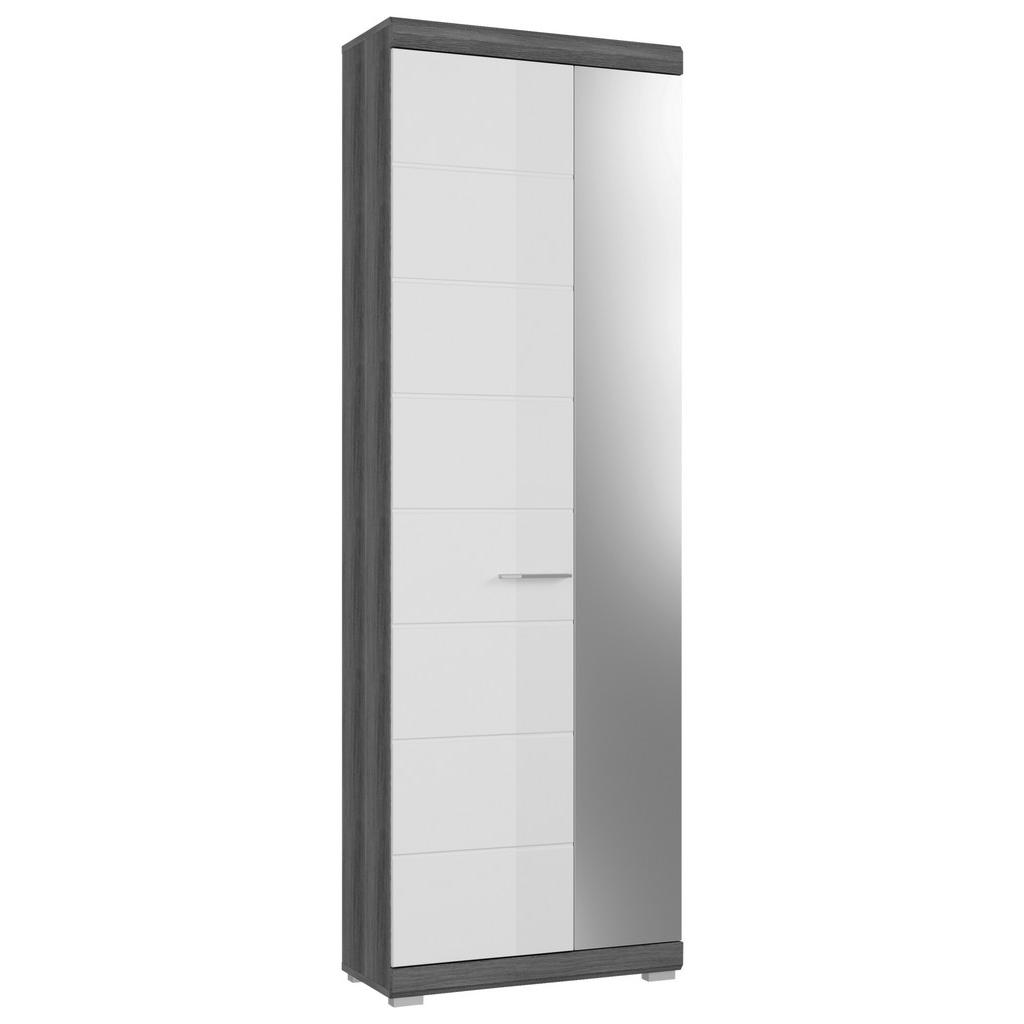 MID.YOU SKŘÍŇ NA ODĚV, vysoce lesklá bílá, 90/96/37 cm