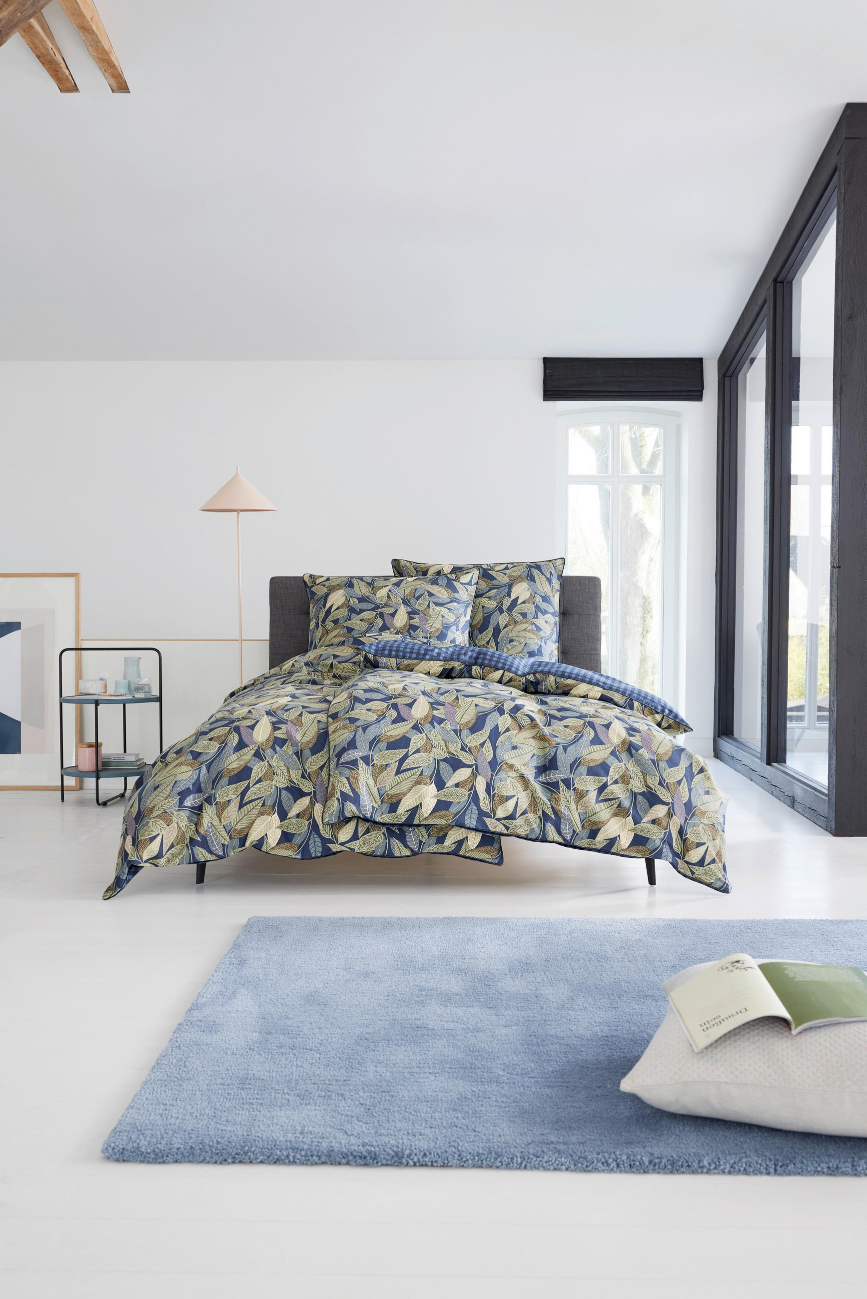 WENDEBETTWÄSCHE E-Macy Satin  - Blau/Braun, Basics, Textil (155/220cm) - Esprit