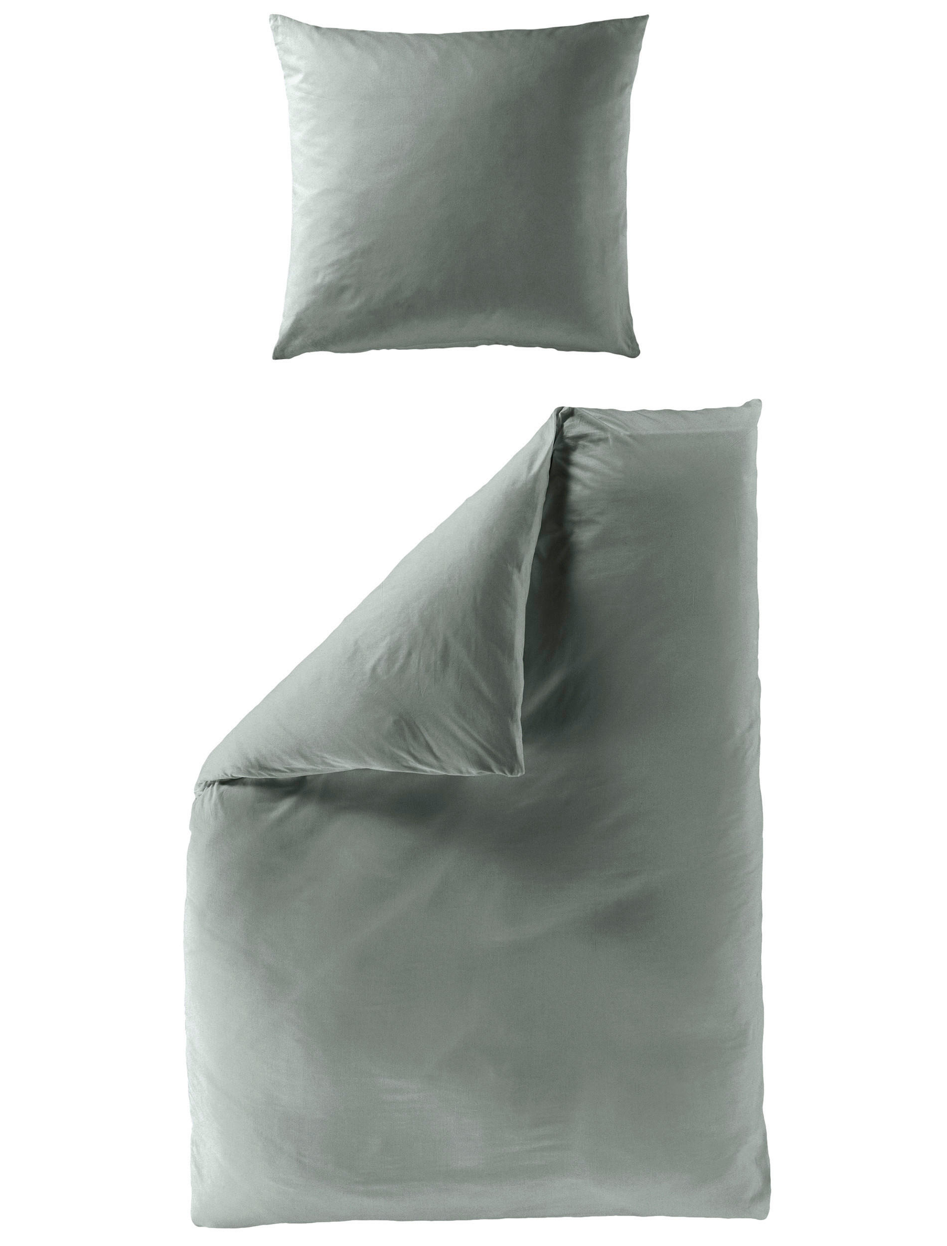BETTWÄSCHE Biber 135/200 cm  - Grün, Basics, Textil (135/200cm) - Bierbaum