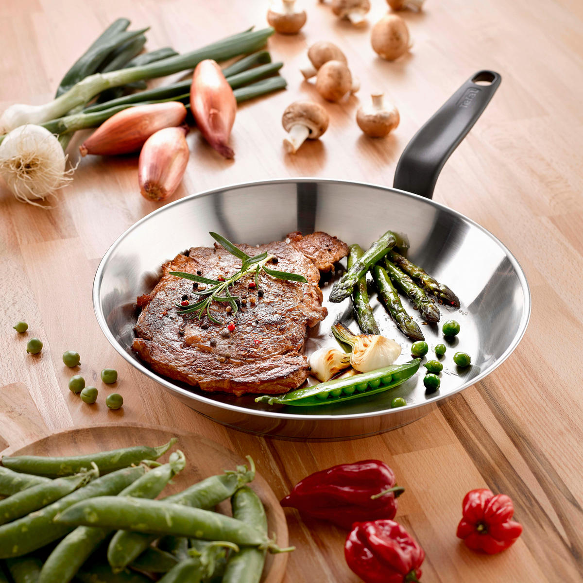 STEKPANNA   24 cm  - stålfärgad, Design, metall (24cm) - Tefal