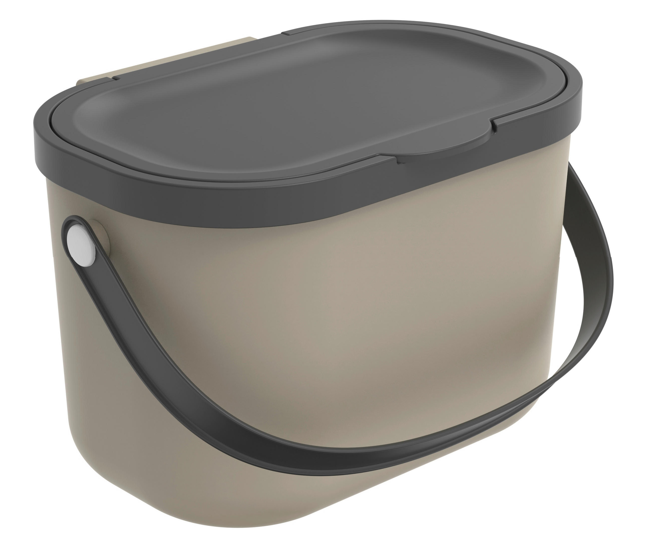ABFALLEIMER 3,2 L  - Cappuccino, Basics, Kunststoff (22,2/17,2/15cm) - Rotho