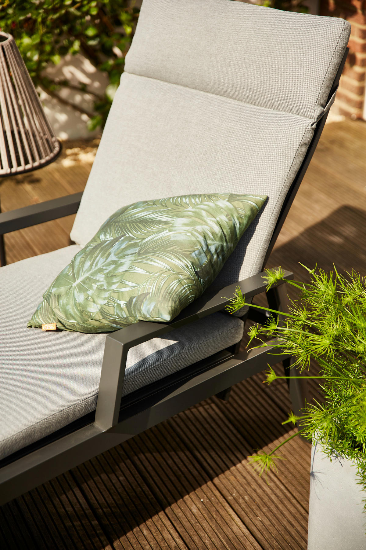 GARTENLIEGE 154/102/70 cm  - Anthrazit, Basics, Kunststoff/Textil (154/102/70cm) - Siena Garden