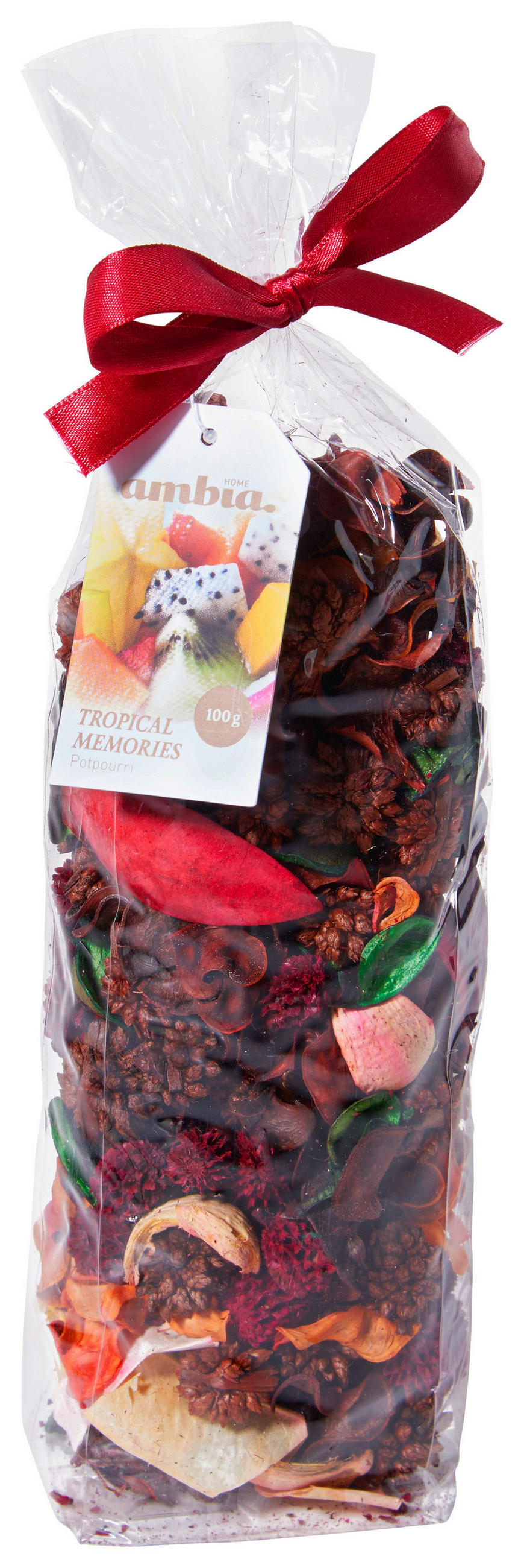 AROMATICKÁ SMĚS - POTPOURRI plod mučenky - bordeaux/tmavě růžová, Basics, přírodní materiály (7,5/27/5cm) - Ambia Home