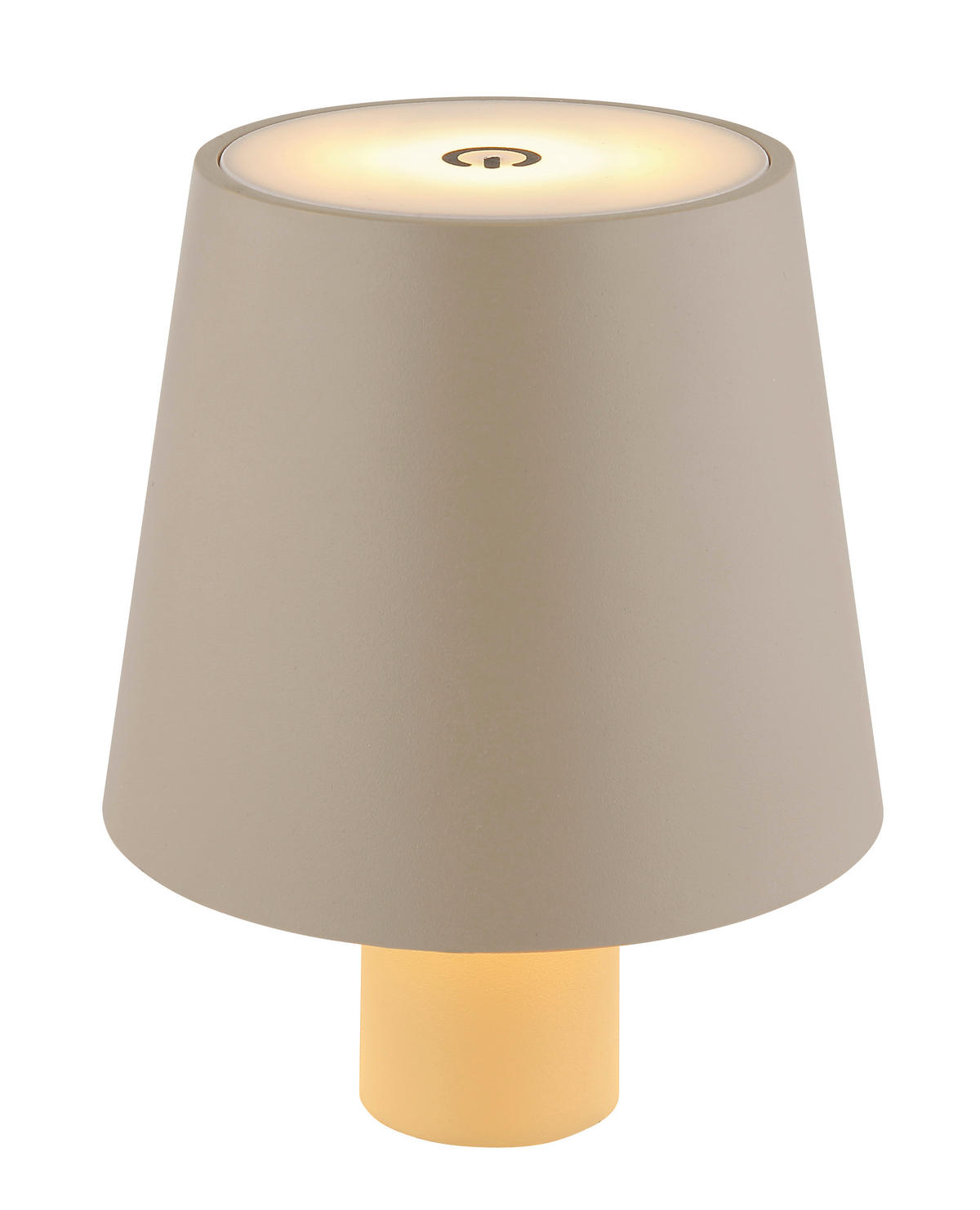 AKKU-TISCHLEUCHTE - Sandfarben, Trend, Kunststoff/Metall (10,6/13cm) - Globo
