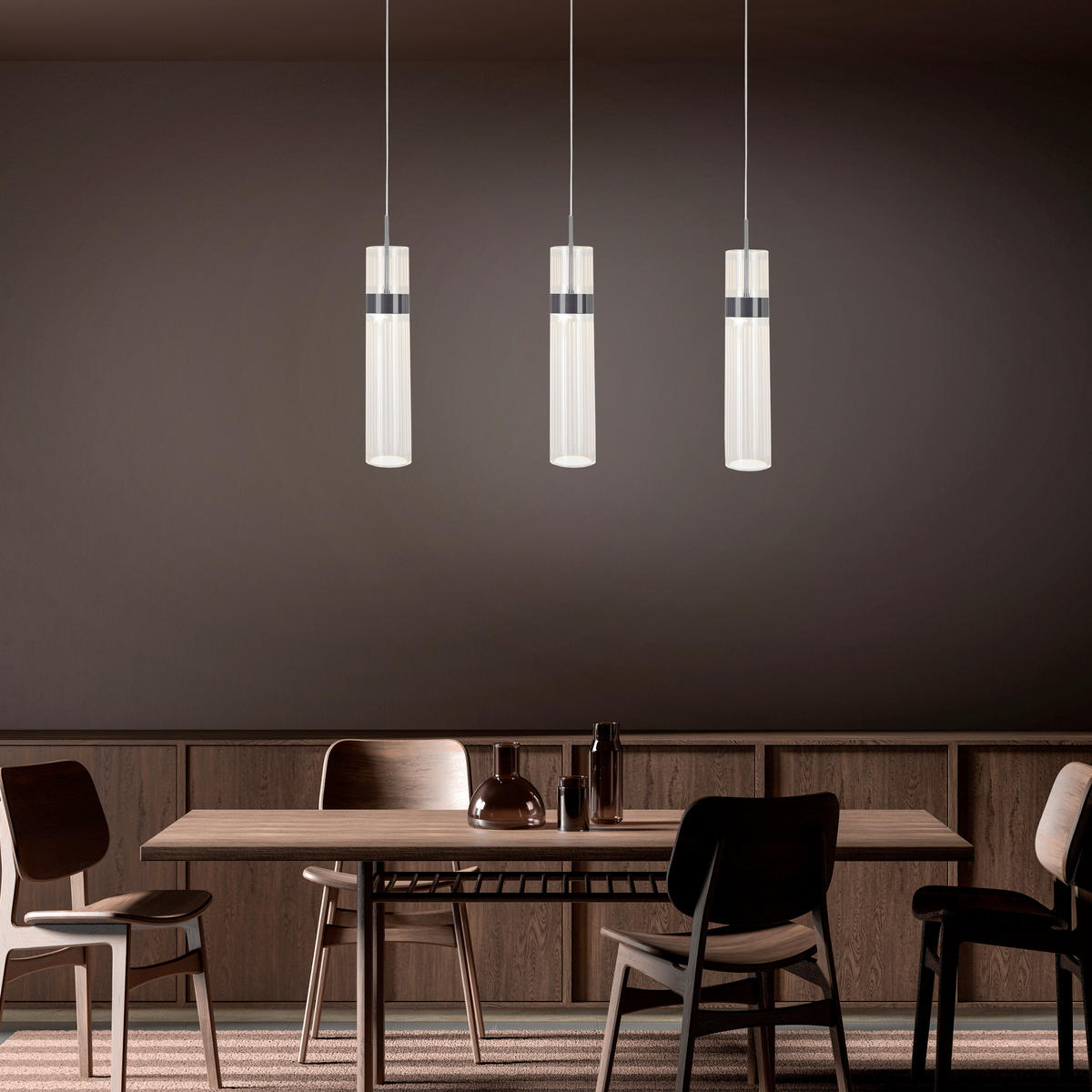LED-HÄNGELEUCHTE Ambiente 120/60/6 cm  - Graphitfarben, Design, Kunststoff (120/60/6cm)