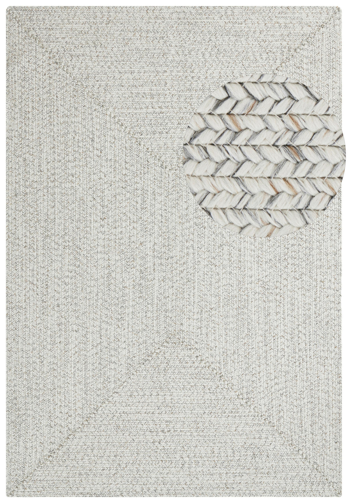 OUTDOORTEPPICH 120/170 cm Braided Creme, Multicolor  - Multicolor/Creme, Design, Kunststoff (120/170cm)