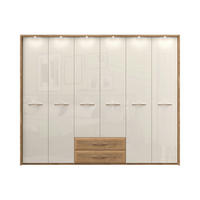 OMARA S KLASIČNIMI VRATI, bež  - bež, Design, kovina/umetna masa (277/226/60cm) - Hom`in