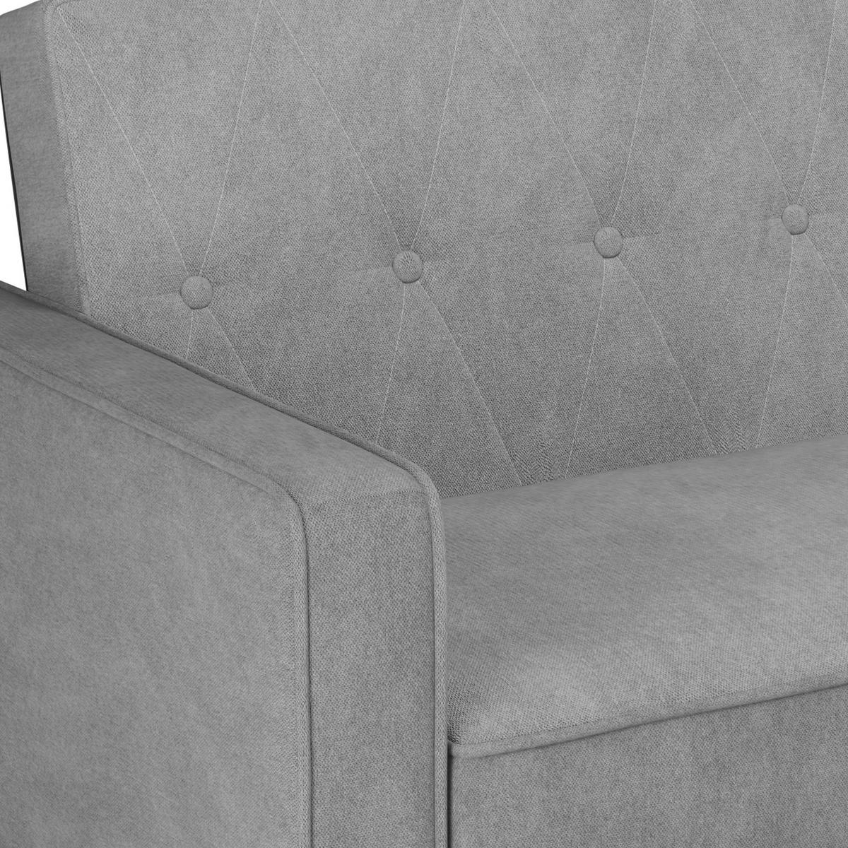 SCHLAFSOFA AARHUS in Webstoff Anthrazit Skandinavisch, Modern  - Anthrazit/Braun, Basics, Holz/Textil (213/81/86cm) - Livetastic