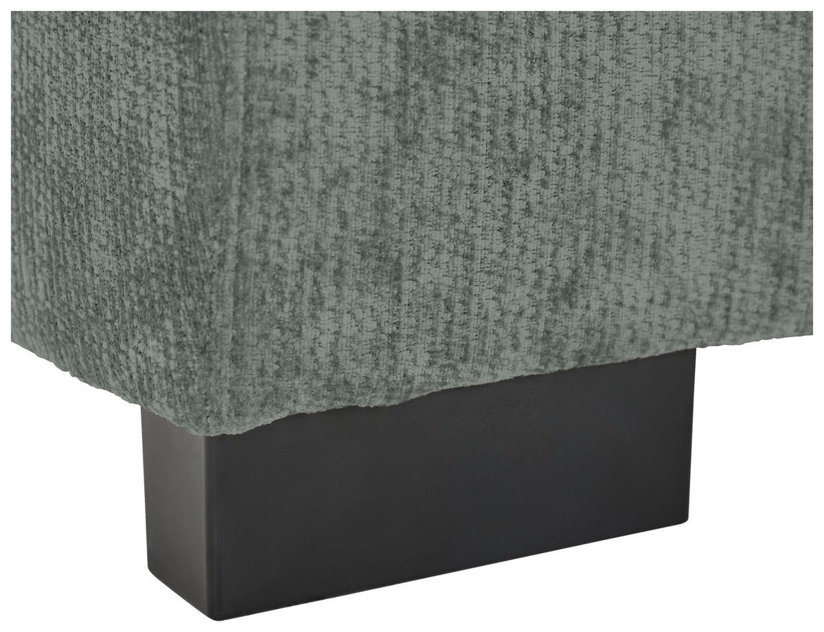 WOHNLANDSCHAFT Hellgrau Chenille  - Hellgrau/Schwarz, KONVENTIONELL, Kunststoff/Textil (183/311/140cm) - Ti'me