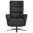 RELAXSESSEL in Leder Anthrazit  - Anthrazit/Schwarz, Design, Leder/Metall (82/119/85cm) - Dieter Knoll