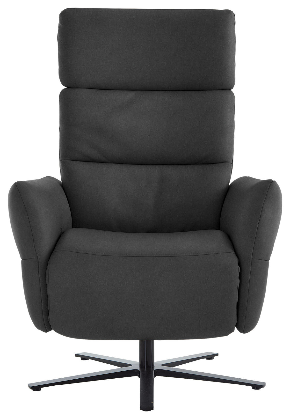 RELAXSESSEL in Leder Anthrazit  - Anthrazit/Schwarz, Design, Leder/Metall (82/119/85cm) - Dieter Knoll