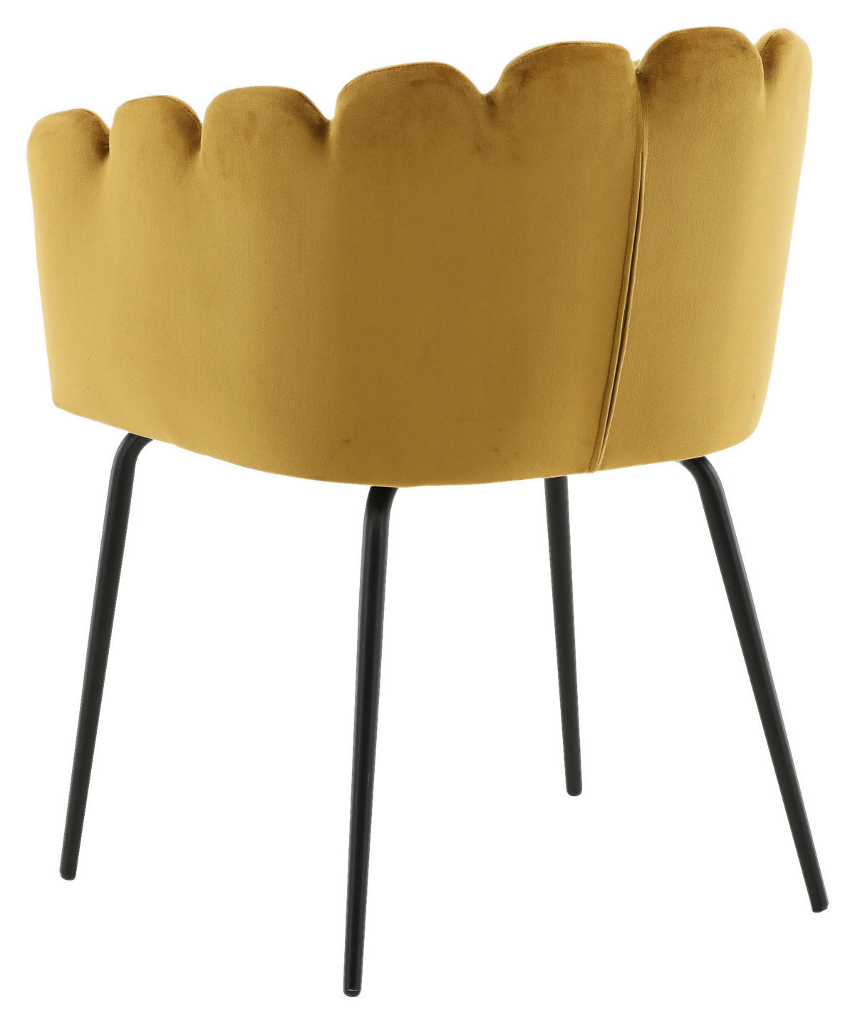 STUHL Samt Gelb  - Gelb, Design, Textil/Metall (61/76.56/54cm) - Livetastic
