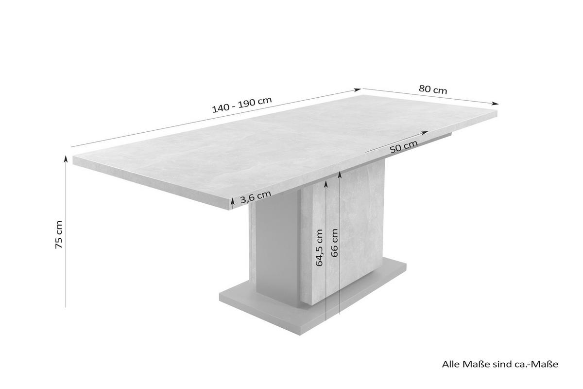 ESSTISCH in Holzwerkstoff 140/80/75 cm  - Anthrazit/Grau, MODERN, Holzwerkstoff (140/80/75cm) - MID.YOU