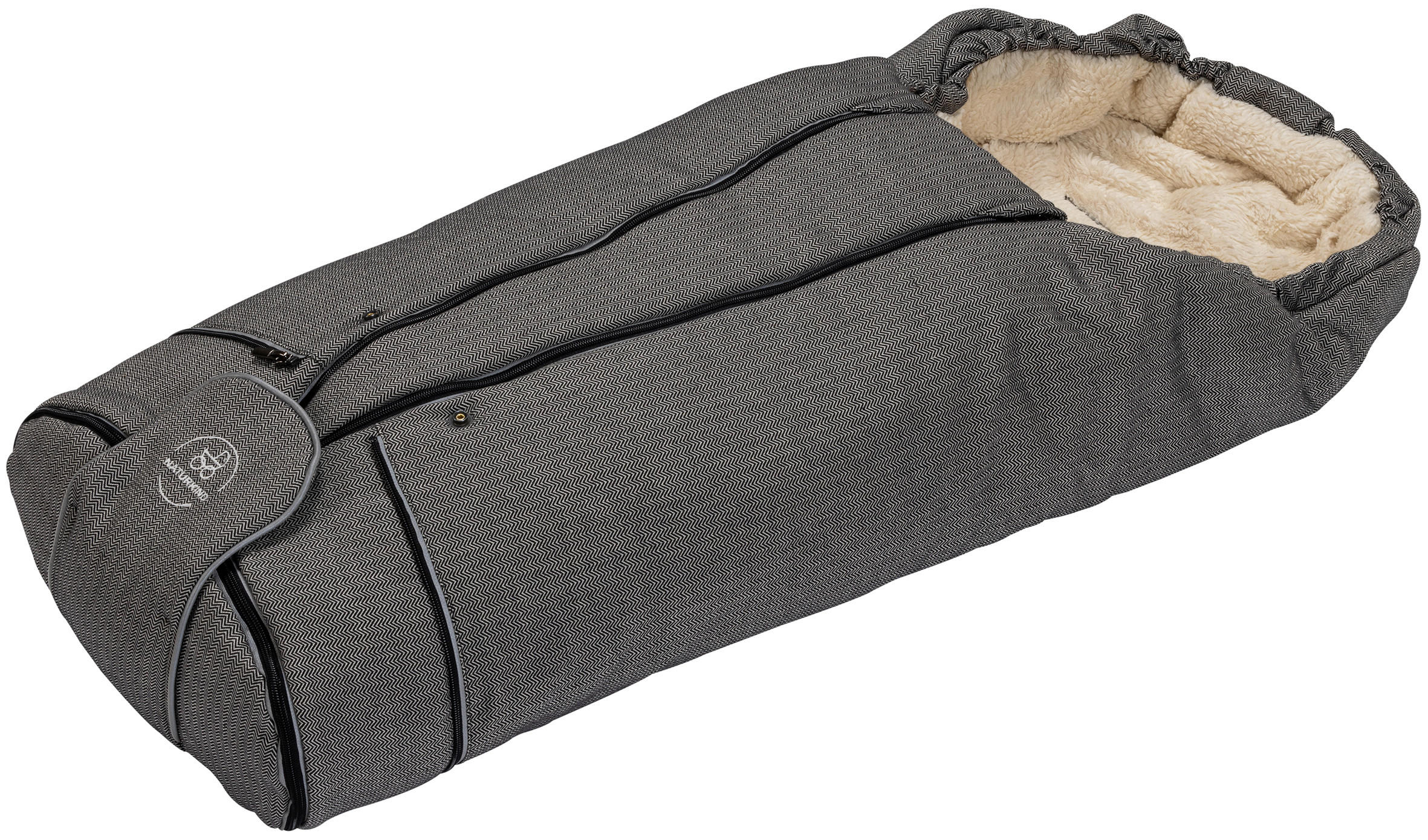 FUßSACK  - Dunkelgrau, Basics, Textil (45/103cm) - Naturkind