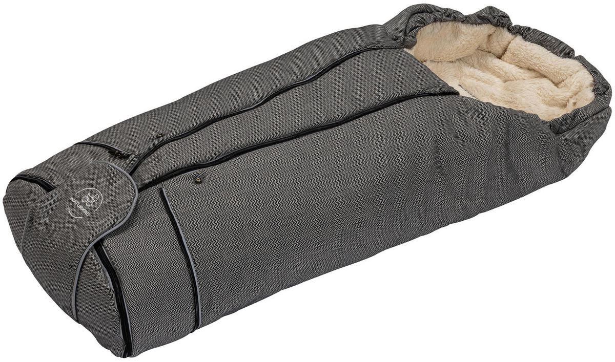 FUßSACK  - Dunkelgrau, Basics, Textil (45/103cm) - Naturkind