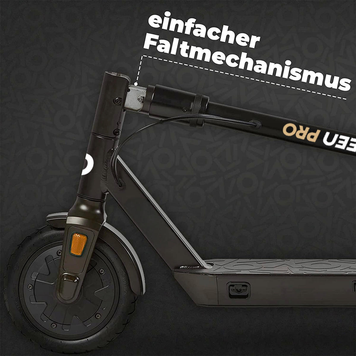 ELEKTROSCOOTER  - Schwarz, KONVENTIONELL, Metall (110/43/115cm)