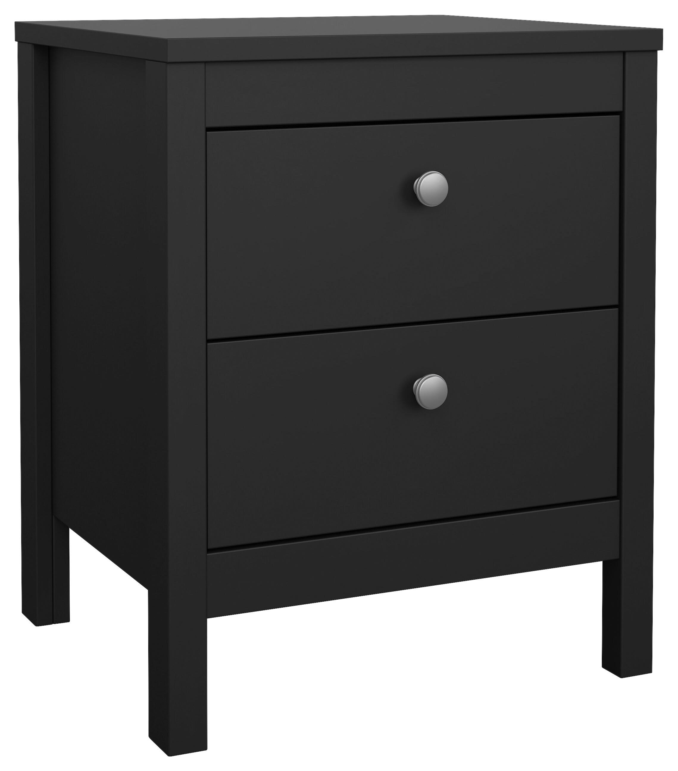 Noptieră, 43,8/54,1/38,4 cm, negru