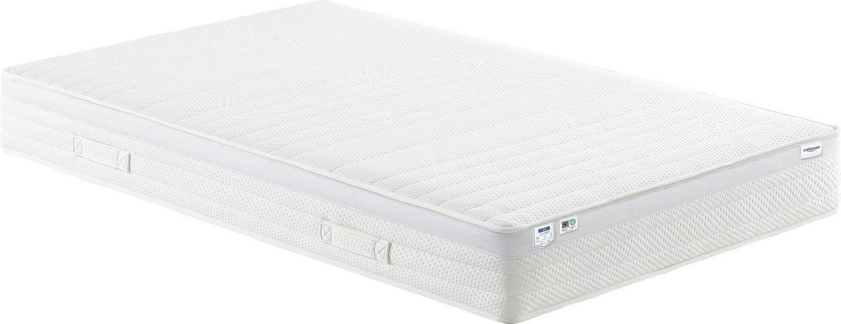 TASCHENFEDERKERNMATRATZE 120/200 cm Höhe ca. 23 cm  - Weiß, KONVENTIONELL, Textil (120/200cm) - Sleeptex