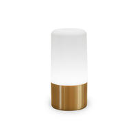 LED-TISCHLEUCHTE Maia 9/19 cm   - Messingfarben/Weiß, Basics, Kunststoff (9/19cm) - New Garden