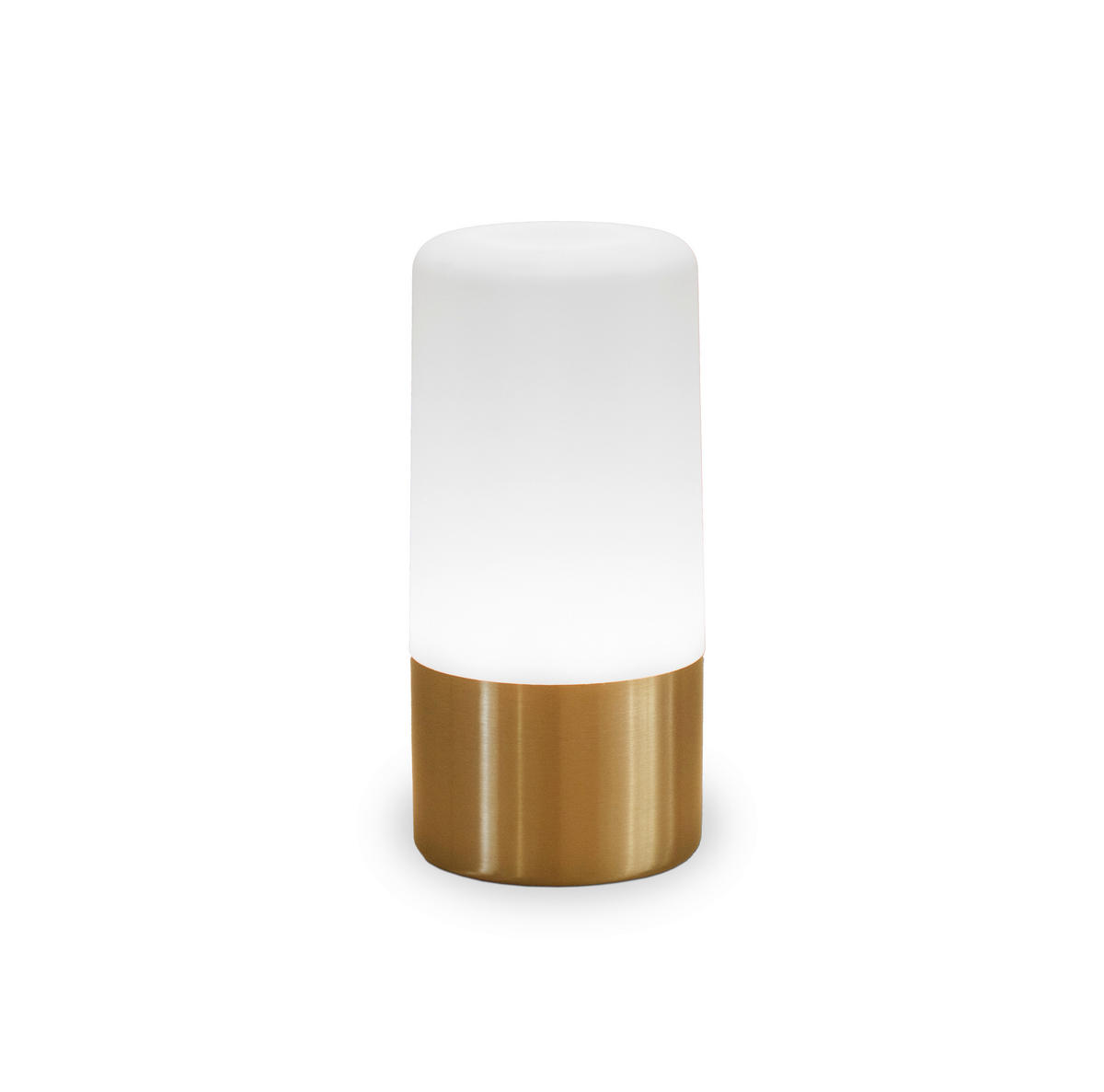 LED-TISCHLEUCHTE Maia 9/19 cm   - Messingfarben/Weiß, Basics, Kunststoff (9/19cm) - New Garden