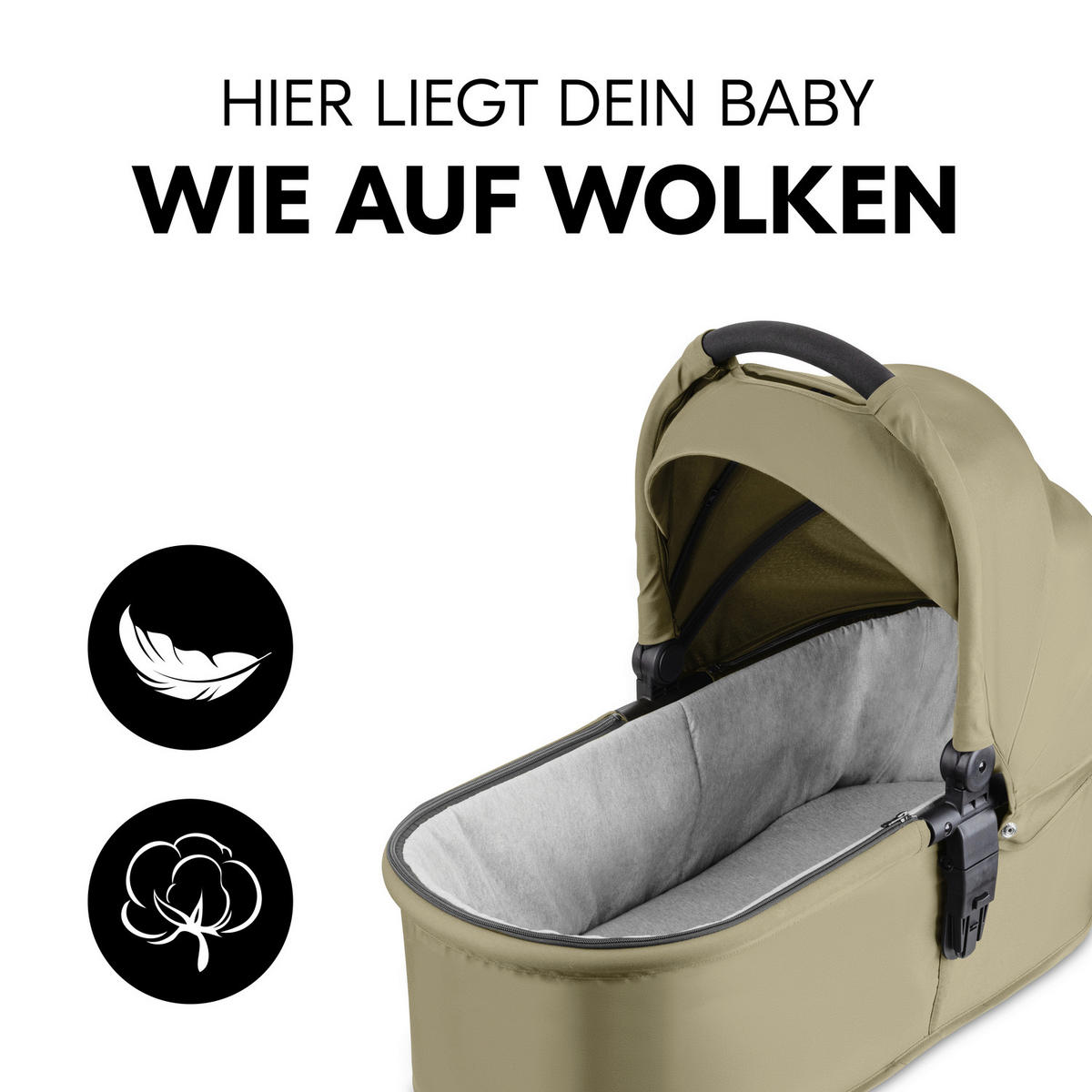 KINDERWAGENSET  Shop N Care Trio Set  Olive  - Olivgrün, Basics, Kunststoff/Textil (52/110/91cm) - Hauck