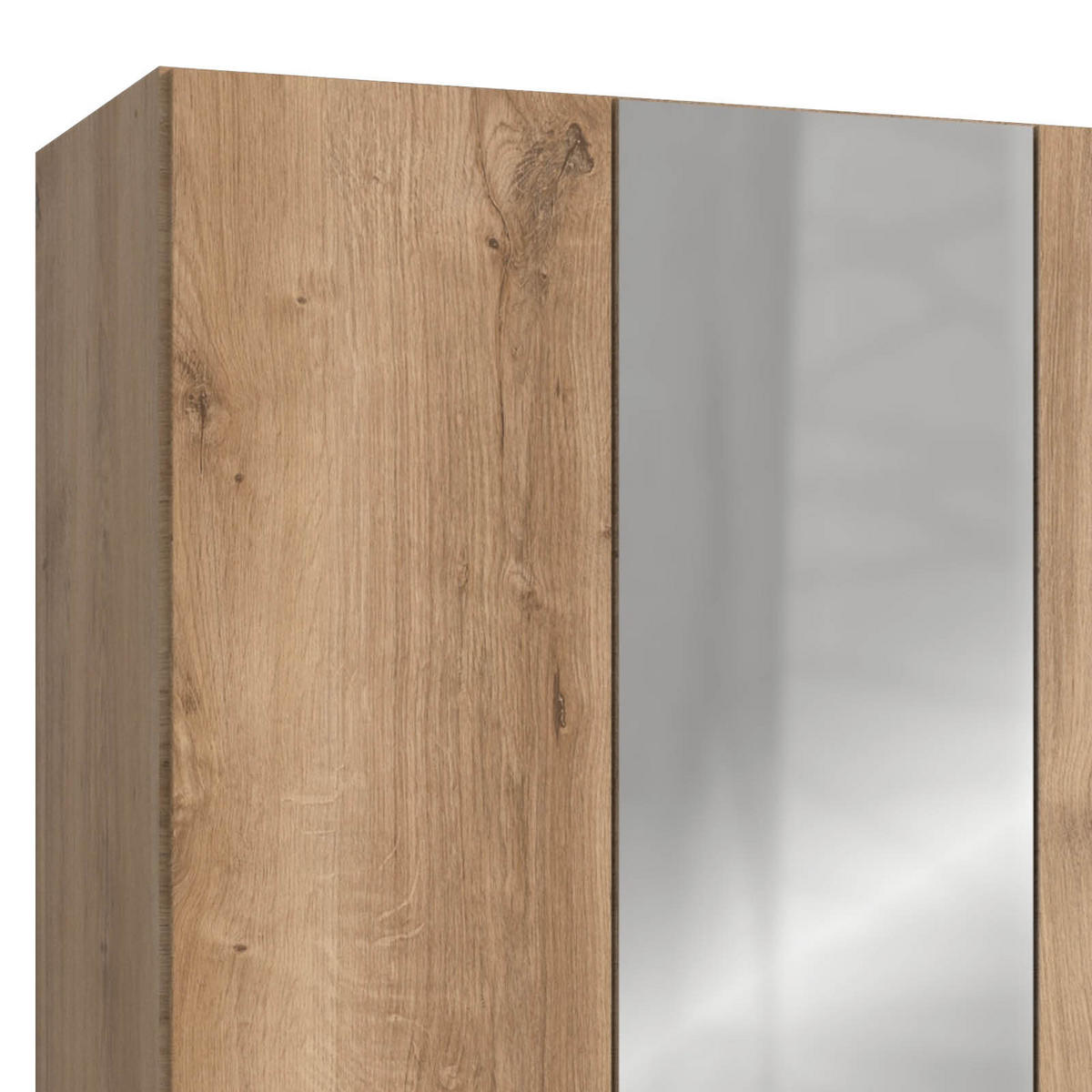 DREHTÜRENSCHRANK in Eichefarben  - Chromfarben/Eichefarben, Modern, Holzwerkstoff (150/236/58cm) - MID.YOU