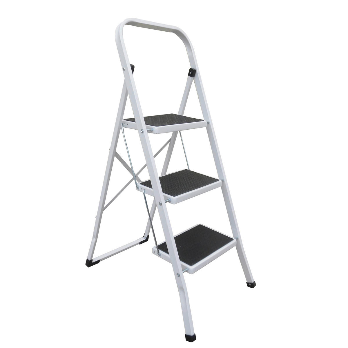 KLAPPTRITTLEITER - Weiß, Basics, Metall (46/105/71cm) - Spirella