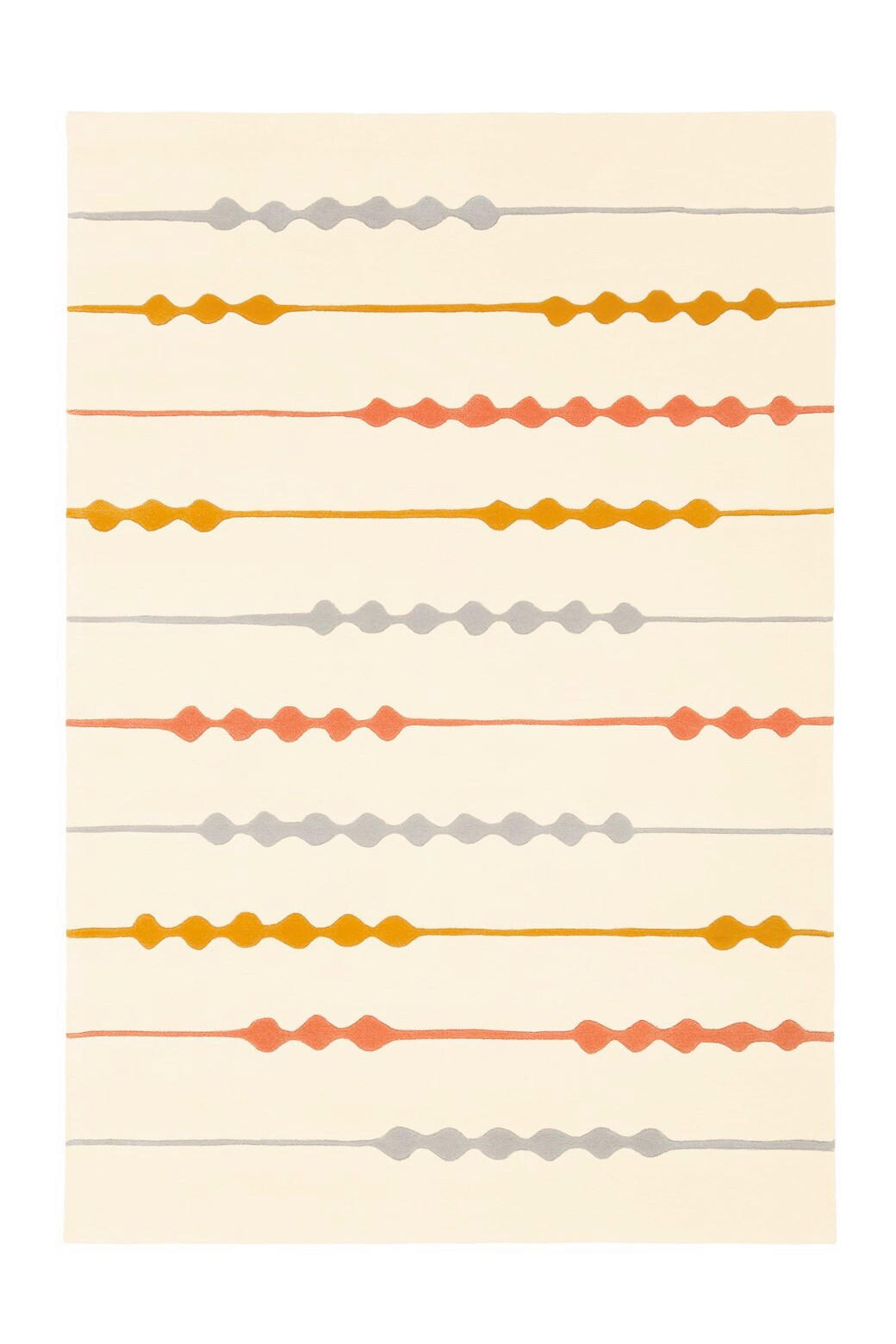 FLACHWEBETEPPICH  Wohnzimmer 170/240 cm Orange, Beige rechteckig  - Beige/Orange, Basics, Textil (170/240cm) - Kayoom