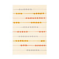 FLACHWEBETEPPICH  Wohnzimmer 170/240 cm Orange, Beige rechteckig  - Beige/Orange, Basics, Textil (170/240cm) - Kayoom
