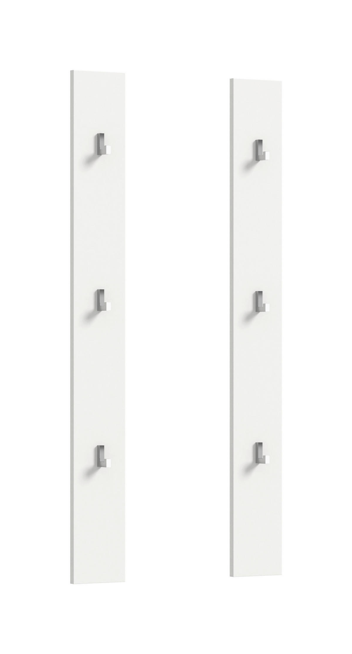 GARDEROBENPANEEL  in  - Weiß Hochglanz/Weiß, Design, Holzwerkstoff (13cm) - Livetastic